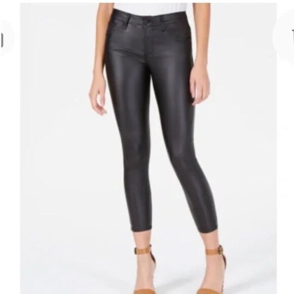 Stitch Fix STS Blue Emma Crop Black Faux Leggings Pants Women’s 27 - Picture 1 of 4